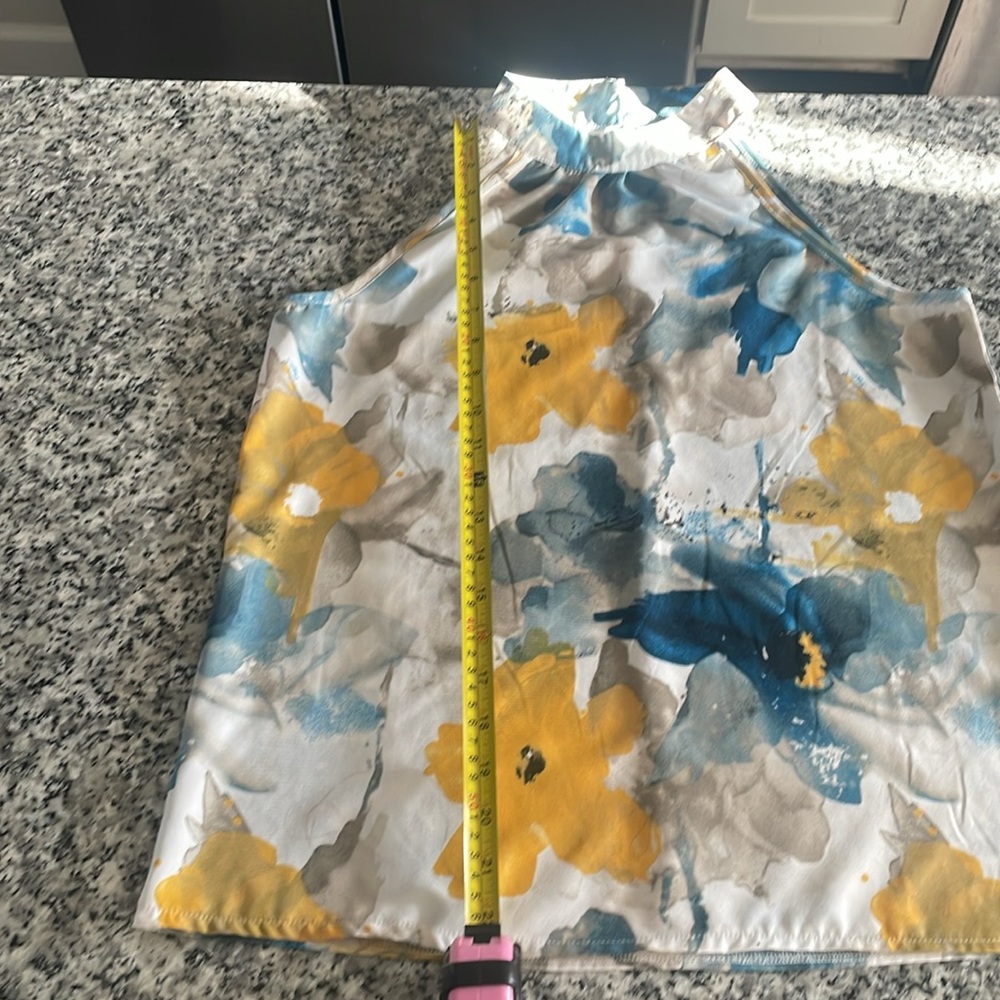 Watercolor Floral High Neck Halter Top Size Small - Picture 10 of 10
